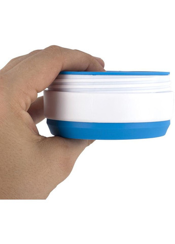 Спортивная складная бутылка для воды 350мл синий силиконовая емкость для питья и тренировки Kamille (368980012)