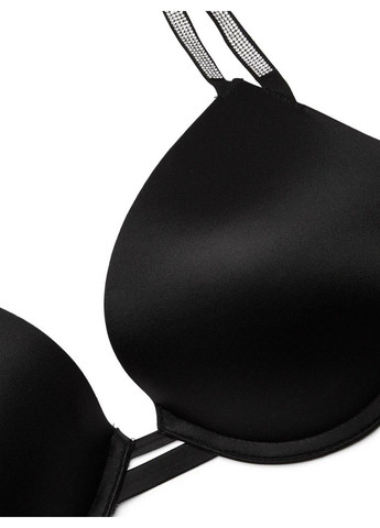 Чорний бюстгальтер з пуш-ап double shine strap push-up bra чорні Victoria's Secret
