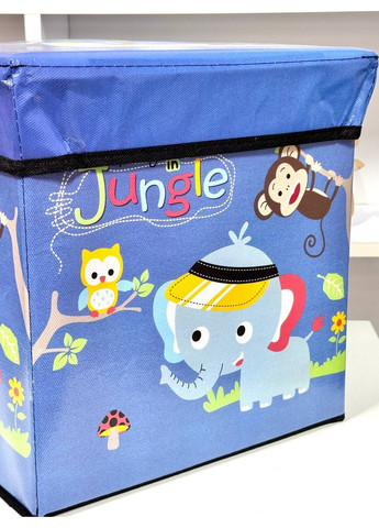 Корзина - пуф для хранения игрушек R89687 синий корзина Звери джунглей Fun Game (355794546)