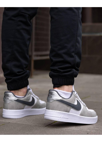 КРОСІВКИ ЖІНОЧІ NIKE AIR FORCE WHITE SILVER НАЙК АІР ФОРС 1 ПРЕМІУМ No Brand білі зими (368884583)