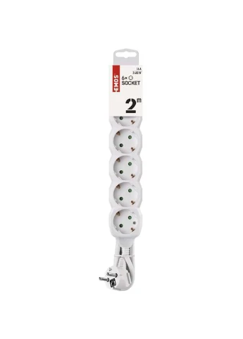 Подовжувач 6 розеток 2м 16A 3x1.0мм2 White (P0622) Emos (323120611)