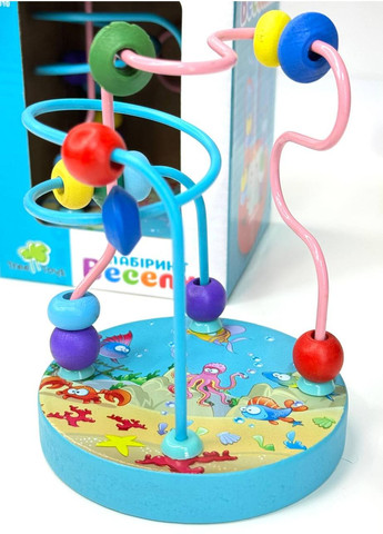 Дерев'яна іграшка пальчиковий лабiринт "Веселка" MD 0810 Підводні мешканці Limo Toy (339625108)