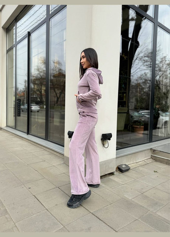 Женский велюровый костюм цвет пудрово-фиолетовый р.50/52 453073 New Trend (285711351)