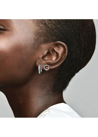 Срібні сережки Пандора кульчики 299056C01 Kabluchka (355346306)