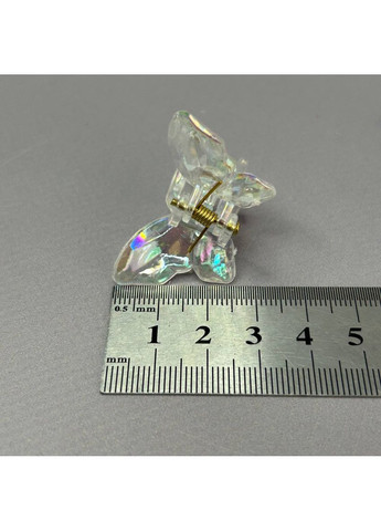 Набір заколок 3 шт "Метелик" для волосся 5,5 см - прозорий з переливом Plus-plus (352746375)