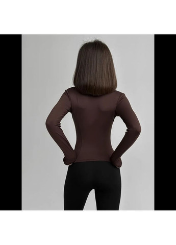 Ашгард (кофта спортивна) з довгими рукавами жіночий на блискавці коричневий No Brand (368889120)