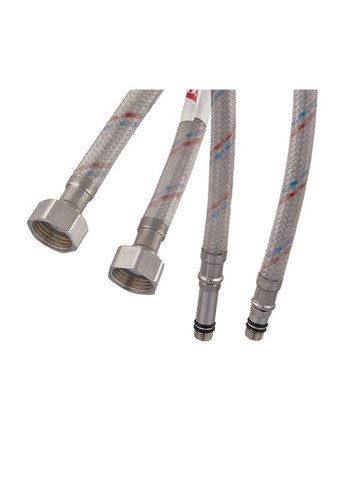 Гибкие шланги для смесителя Гайка 1/2” - Штуцер M10 (80 см) 2 шт (силик. оболочка) (ZX3031) Zerix (321194423)