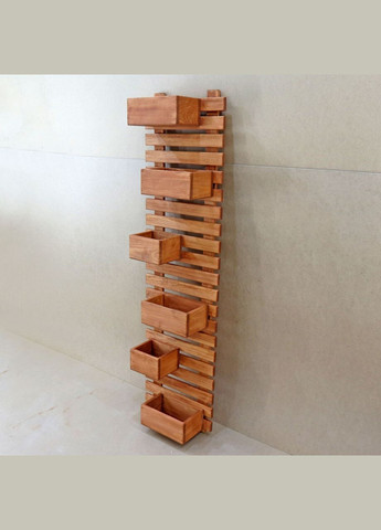 Полиця настінна для квітів з дерева Жуан шафран (ЦВС-002306) No Brand (328227245)