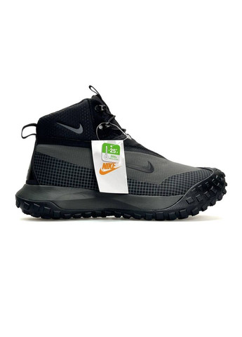 Сірі Зимовий кросівки чоловічі зимові nike No Brand ACG Mountain Fly High Fur Grey Black