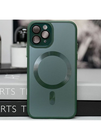 Чохол TPU+Glass Sapphire Midnight з MagSafe для Apple iPhone 12 Pro Max (6.7") Зелений Epik (372973056)