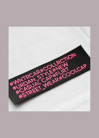 Бирка жакардова "WNTCR" рожевого кольору (3148) No Brand (341316266)