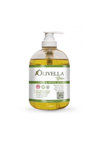 Рідке мило для обличчя та тіла на основі оливкової олії 500 мл Olivella (298056133)