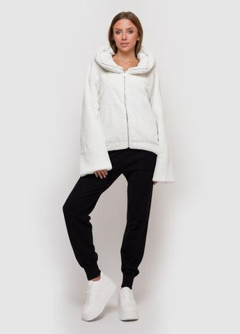 Мягкая экошуба с капюшоном 87-89-002-73 Белый white SAM MK/3XL Samange (313254952)