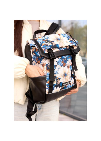 Женский рюкзак Aura с принтом blue flowers Sambag (329692782)
