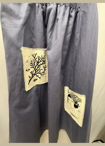 Серое платье женское серое с картинками mkks-427-3 KAPTSOVA