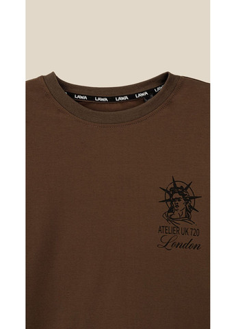 Коричневый демисезонный повседневный лонгслив LAWA