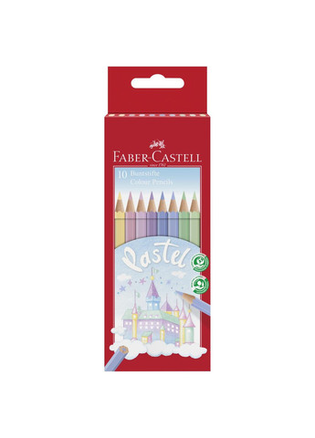 Набор карандашей 10 цв. FABER CASTELL пастель Faber-Castell (284723109)