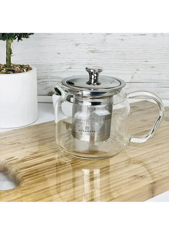 Заварочный чайник EB-19031 термостойкий до 500° из жаропрочного стекла 600 мл. Edenberg (360654552)