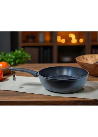 Сковорода глубокая EB-3491 2,4 л со стеклянной крышкой и бриллиантовым покрытием. Edenberg (362376043)