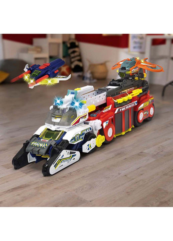 Игрушечная машинка со световыми и звуковыми эффектами Гибриды-спасители PoliceBot 27 см 2-в-1 Dickie toys (278082676)