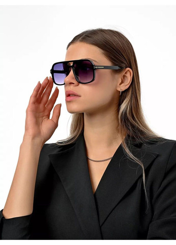 Окуляри сонцезахисні авіатор Smoke TF градієнт чорні No Brand (361678724)