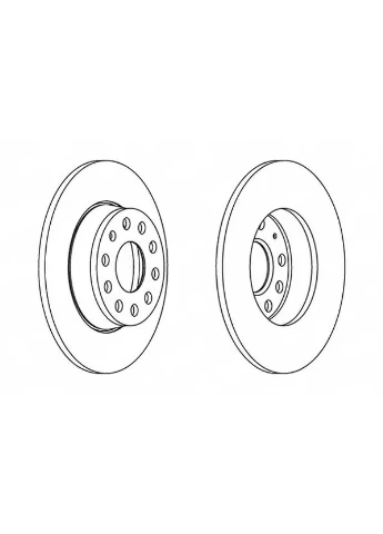 ДИСК тормозной задней SKODA OCTAVIA 08-,SUPERB 1.4-2.0 08-;VW CADDY III 2010-;SEAT LEON 2.0 05- DDF1895 Ferodo (366396446)