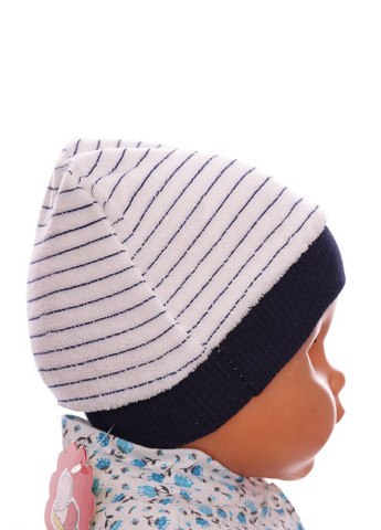 Велюровая шапка для мальчика в полоску синяя Murat Baby 0м+ (50360) BABYKROHA (323469743)