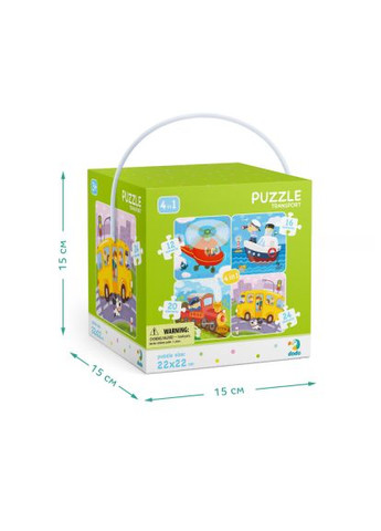 Пазл (300132) Dodo 4 в 1 Транспорт (366157432)