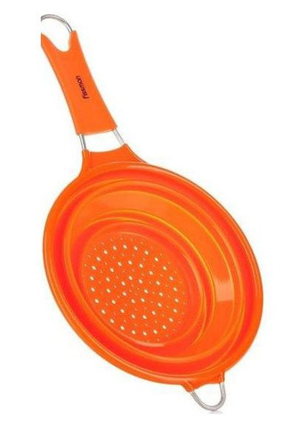 Друшляк силіконовий складний 18 см для кухні з ручкою з нержавіючої сталі фільтр для пасти Fissman (368989228)