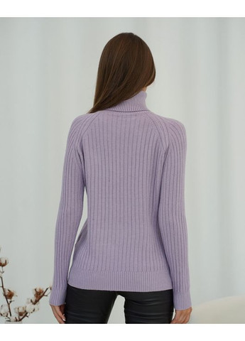 Бузковий демісезонний кашеміровий гольф у рубчик Magnet