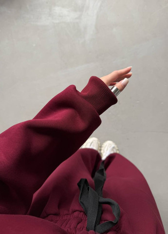 Базовий повсякденний демісезонний оверсайз костюм двійка: вкорочений худі на блискавці + штани з затяжками Tik-Tak (364957591)