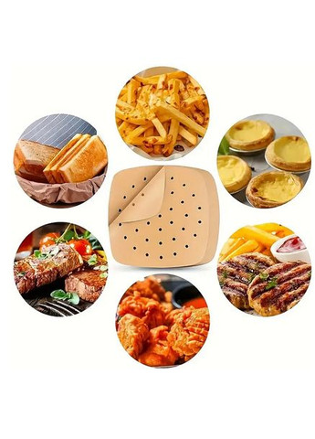 Одноразовые листы пергаментной бумаги для аэрогриля 50 штук 16×16см SAM-9016 No Brand (347601117)