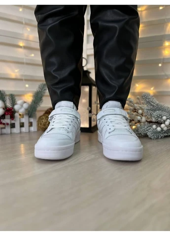 Белые летние кроссовки adidas forum full white адидас форум No Brand