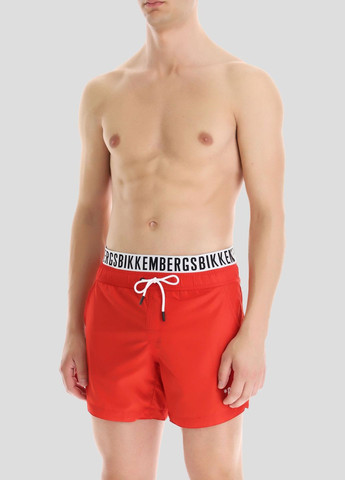 Красные пляжные шорты с логотипом Dirk Bikkembergs (292012584)