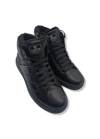 Черные зимние ботинки (р) кожа 0-2-2-8091 Stepter