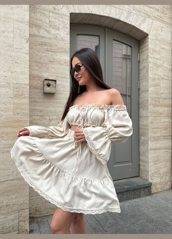 Женский льняной костюм с кружевом Avanti (331864316)