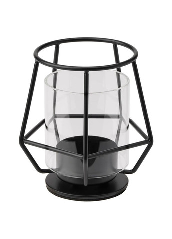 Підсвічник для чайної свічки ІКЕА PARLBAND 10 см чорний (00464368) IKEA (267898587)