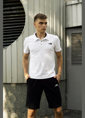 Белая футболка-базовое поло с лого🔥 для мужчин Luna