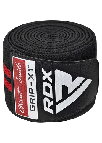 Бинти на коліна KR11 GYM Knee Wrap Чорний Червоний RDX (395625089)