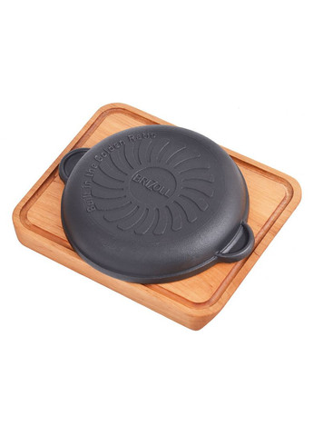 Сковорода чугунная на доске 14 см H-1425-Д Brizoll (347247439)