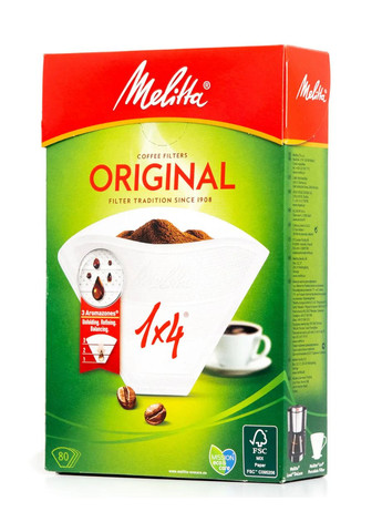 Фільтри Original 1x4 80 шт. білі (R-13644/80-VS) Melitta (314454848)