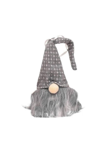 Новорічний Гном Різдвяний Ельф світиться Іграшка на ялинку Сірий No Brand (309012986)