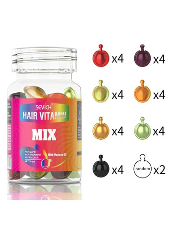 Комплект фен щетка стайлер для сушки укладки волос с набором капсул для волос 30 штук (480133-Prob) Unbranded (329950720)