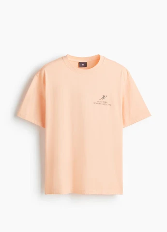 Персиковая футболка H&M