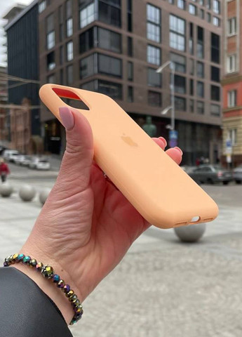 Чохол для iPhone 11 Pro Max оранжевий Cantaloupe Silicone Case силікон кейс No Brand (289754080)