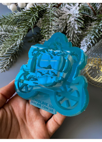 Молд Карета 1 для новорічних іграшок на ялинку силіконова форма для епоксидної смоли No Brand (370566486)