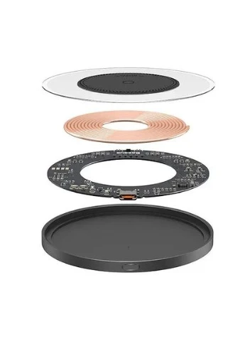 Бездротовий зарядний пристрій Simple 2 Wireless Charger 15 W with Cable Type-C To Type-C 24 W 12 V 2 A 1 Baseus (304531167)