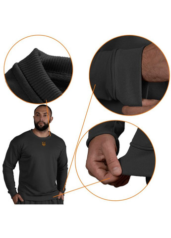 Свитшот Basic 2.0 Чёрный (золотой тризуб) Camotec (315881275)