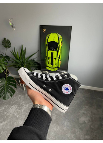 Кроссовки женские Converse Chuck Taylor All Star Hi Black | Конверс Чак Тейлор Олл Стар черные No Brand чёрные демисезоны (361784314)