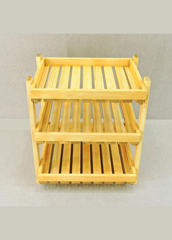 Етажерка для фруктів і овочів з дерева Керрот ваніль (ЯХО-000302) No Brand (327846068)